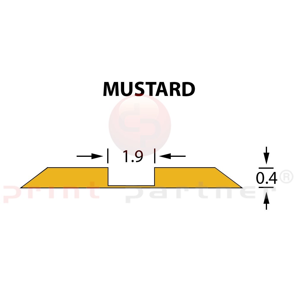 Rillzurichtung Ultracrease Linear Crease 1,9x0,40mm MUSTARD -25m