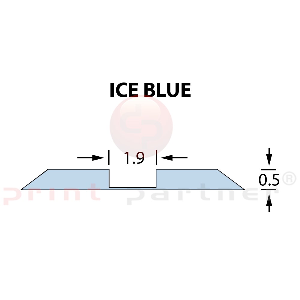 Kanalik standardowy Ultracrease Linear Crease 1,9x0,50mm ICE BLUE -25m