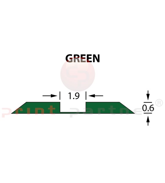Ultracrease Linear Crease Matrix 1,9x0,60mm GREEN -25m
