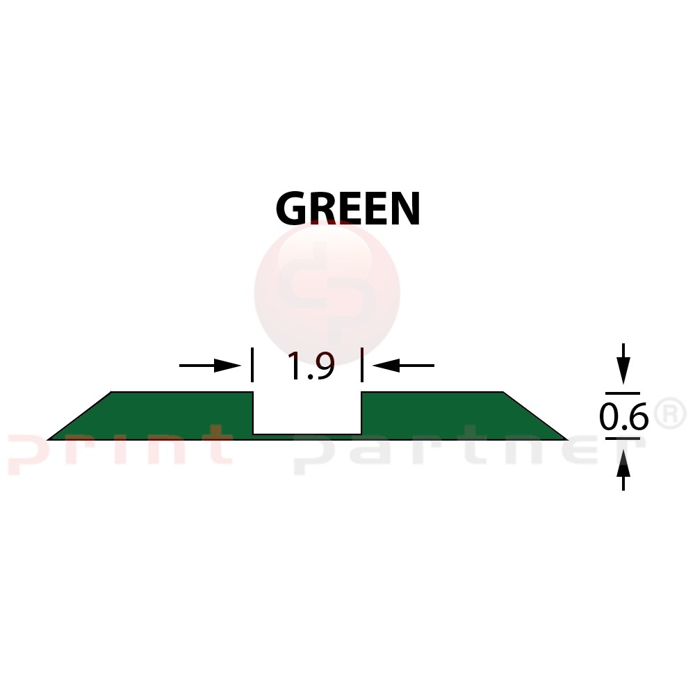 Rillzurichtung Ultracrease Linear Crease 1,9x0,60mm GREEN -25m