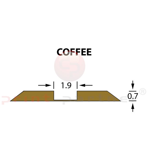 Стандартный биговальный канал Ultracrease Linear Crease 1,9x0,70мм COFFEE -25м
