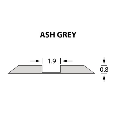 Стандартный биговальный канал Ultracrease Linear Crease 1,9x0,80мм ASH GREY -25м