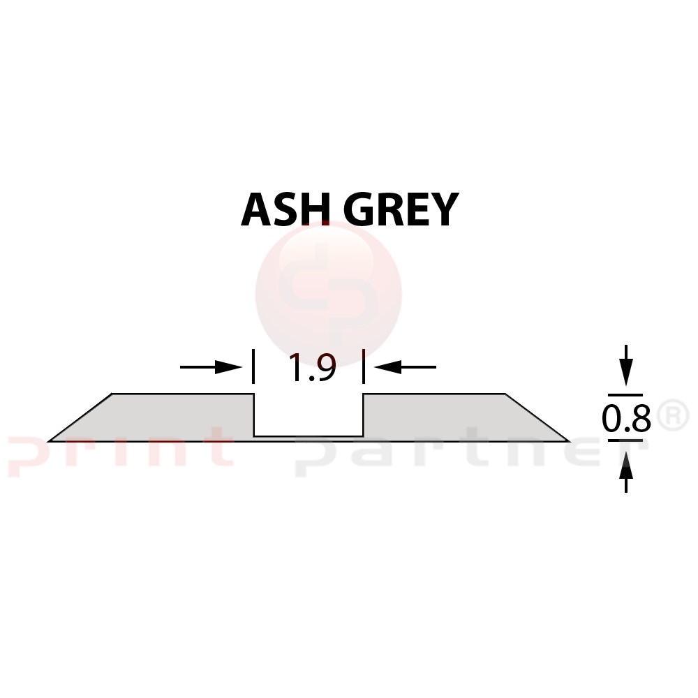 Kanalik standardowy Ultracrease Linear Crease 1,9x0,80mm ASH GREY -25m