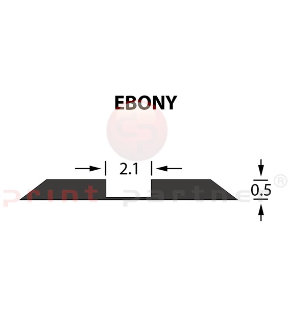 Rillzurichtung Ultracrease Linear Crease 2,1x0,50mm EBONY -25m