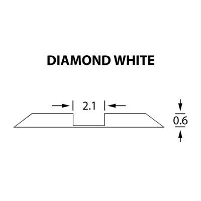 Ultracrease Linear Crease Matrix 2,1x0,60mm DIAMOND WHITE -25m