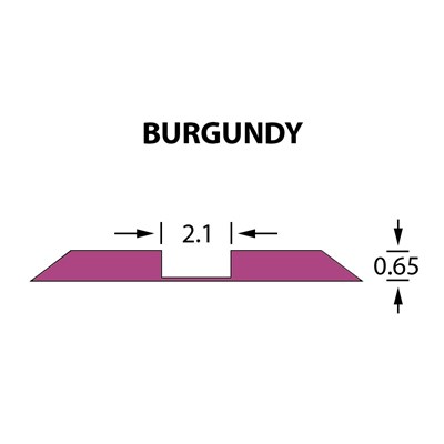 Стандартный биговальный канал Ultracrease Linear Crease 2,1x0,65мм BURGUNDY -25м