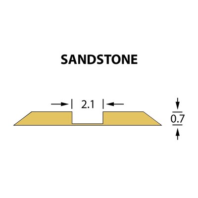 Стандартный биговальный канал Ultracrease Linear Crease 2,1x0,70мм SANDSTONE -25м