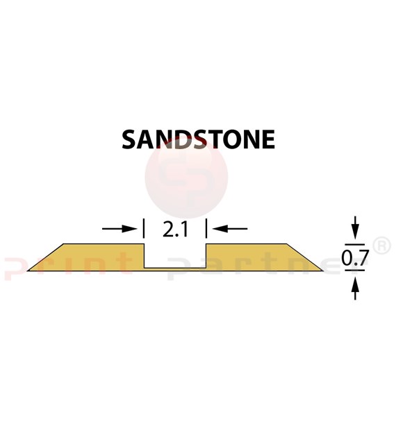 Стандартный биговальный канал Ultracrease Linear Crease 2,1x0,70мм SANDSTONE -25м
