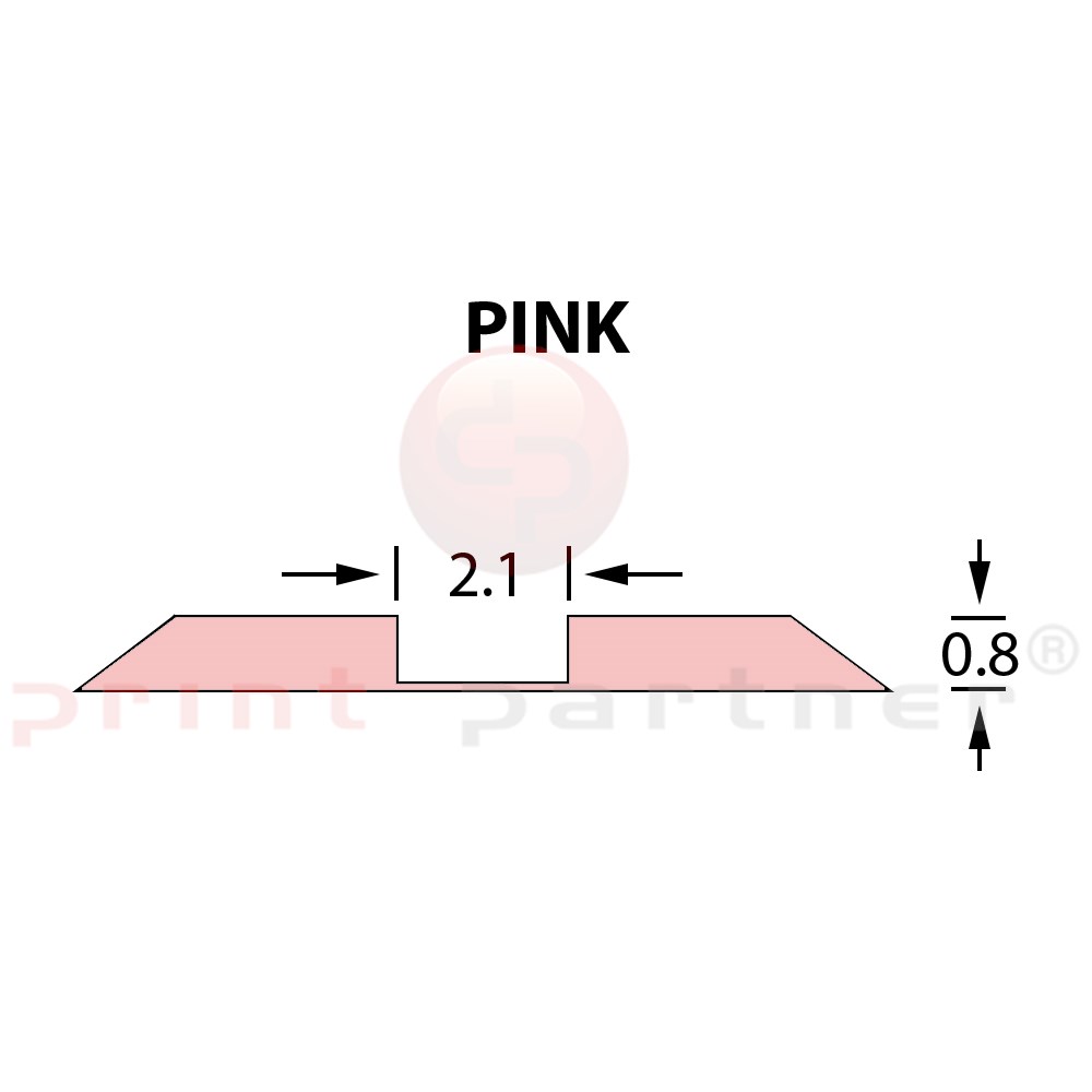 Kanalik standardowy Ultracrease Linear Crease 2,1x0,80mm PINK -25m