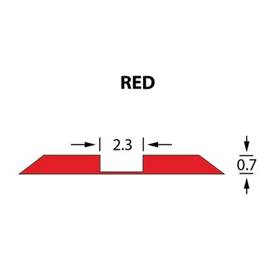 Стандартный биговальный канал Ultracrease Linear Crease 2,3x0,70мм RED -25м