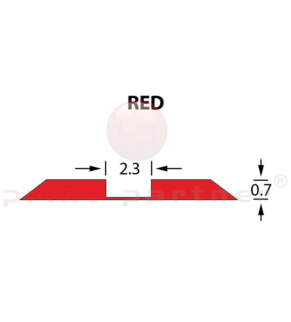 Kanalik standardowy Ultracrease Linear Crease 2,3x0,70mm RED -25m