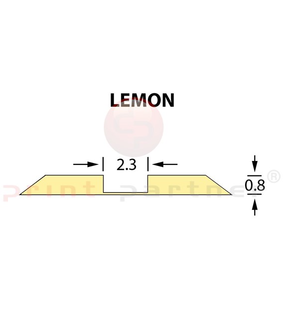Rillzurichtung Ultracrease Linear Crease 2,3x0,80mm LEMON -25m