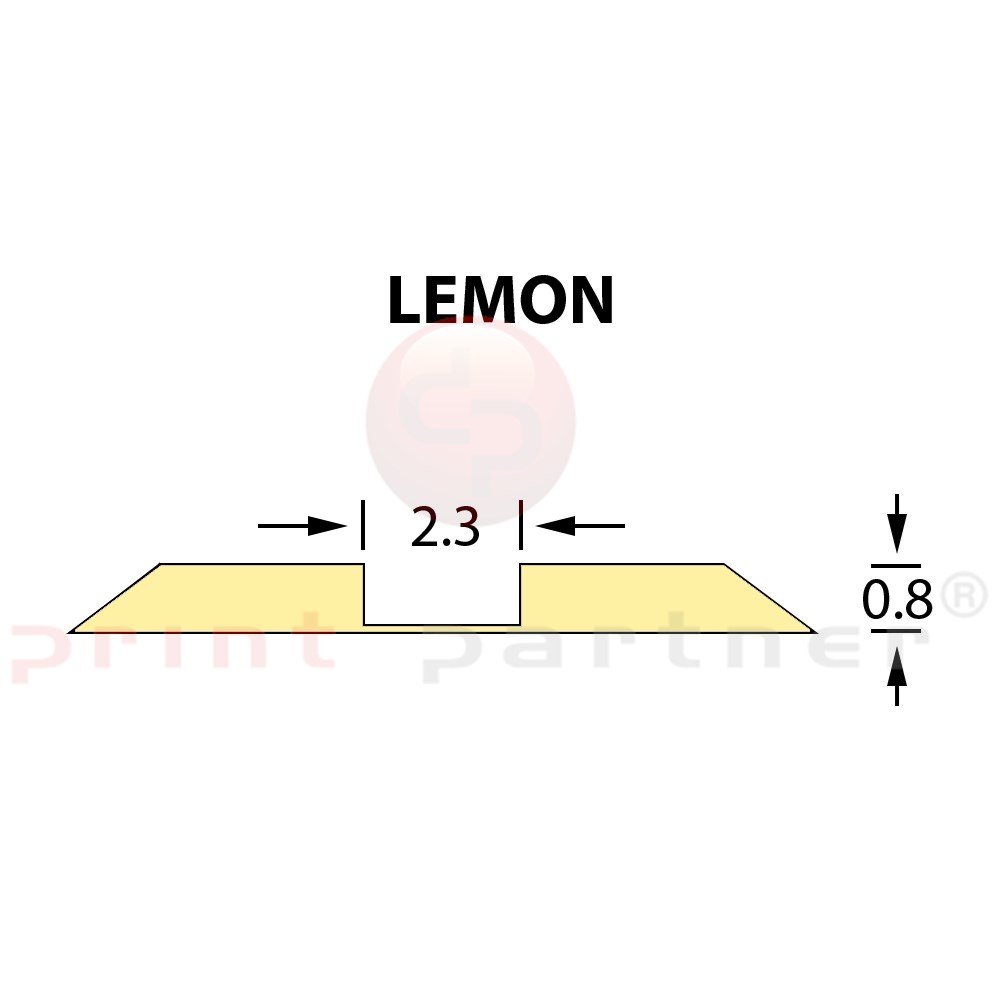 Ultracrease Linear Crease Matrix 2,3x0,80mm LEMON -25m