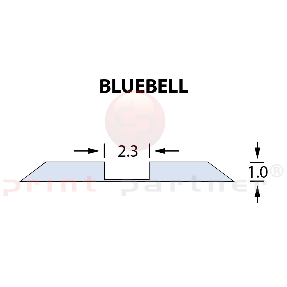 Стандартный биговальный канал Ultracrease Linear Crease 2,3x1,00мм BLUEBELL -25м