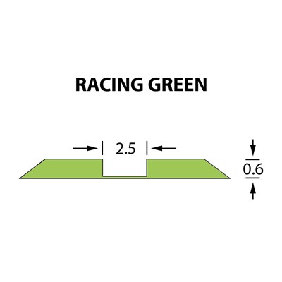 Rillzurichtung Ultracrease Linear Crease 2,5x0,60mm RACING GREEN -25m