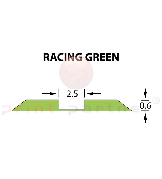 Стандартний бігувальний канал Ultracrease Linear Crease 2,5x0,60мм RACING GREEN -25м