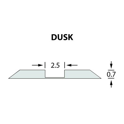 Стандартный биговальный канал Ultracrease Linear Crease 2,5x0,70мм DUSK -25м