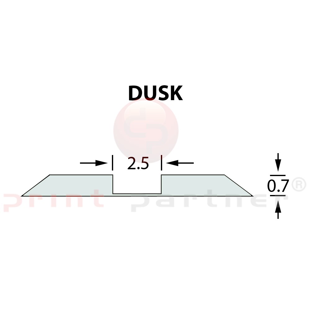Стандартный биговальный канал Ultracrease Linear Crease 2,5x0,70мм DUSK -25м