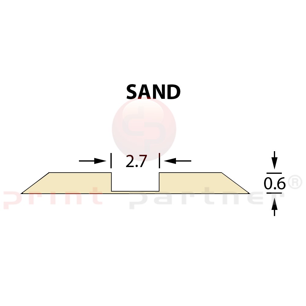 Kanalik standardowy Ultracrease Linear Crease 2,7x0,60mm SAND -25m