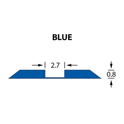 Стандартный биговальный канал Ultracrease Linear Crease 2,7x0,80мм BLUE -25м
