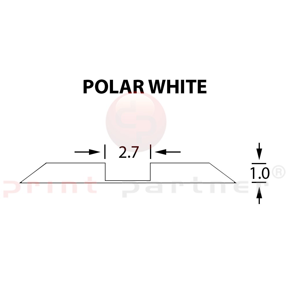Kanalik standardowy Ultracrease Linear Crease 2,7x1,00mm POLAR WHITE -25m