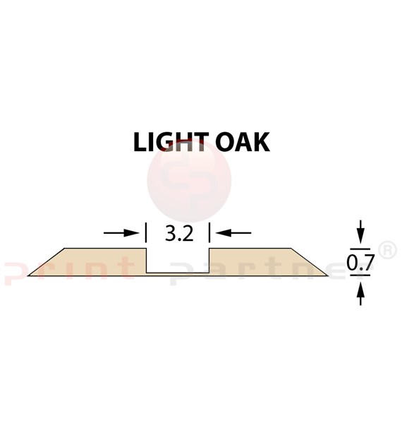 Kanalik standardowy Ultracrease Linear Crease 3,2x0,70mm LIGHT OAK -14,7m