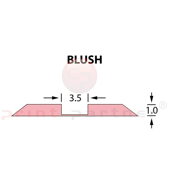 Стандартный биговальный канал Ultracrease Linear Crease 3,5x1,00мм BLUSH -14,7м