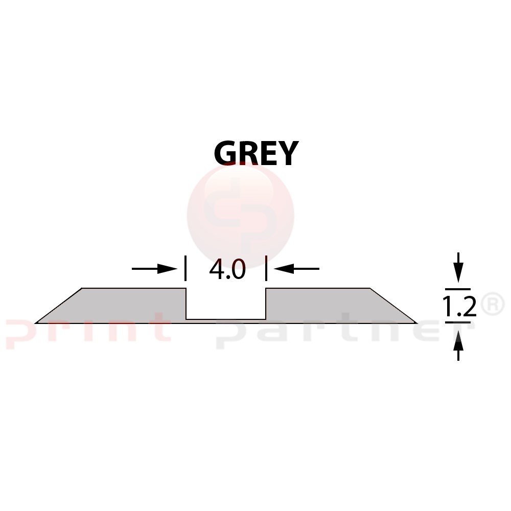 Стандартний бігувальний канал Ultracrease Linear Crease 4,0x1,20мм GREY -14,7м