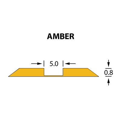 Стандартный биговальный канал Ultracrease Linear Crease 5,0x0,80мм AMBER -14,7м