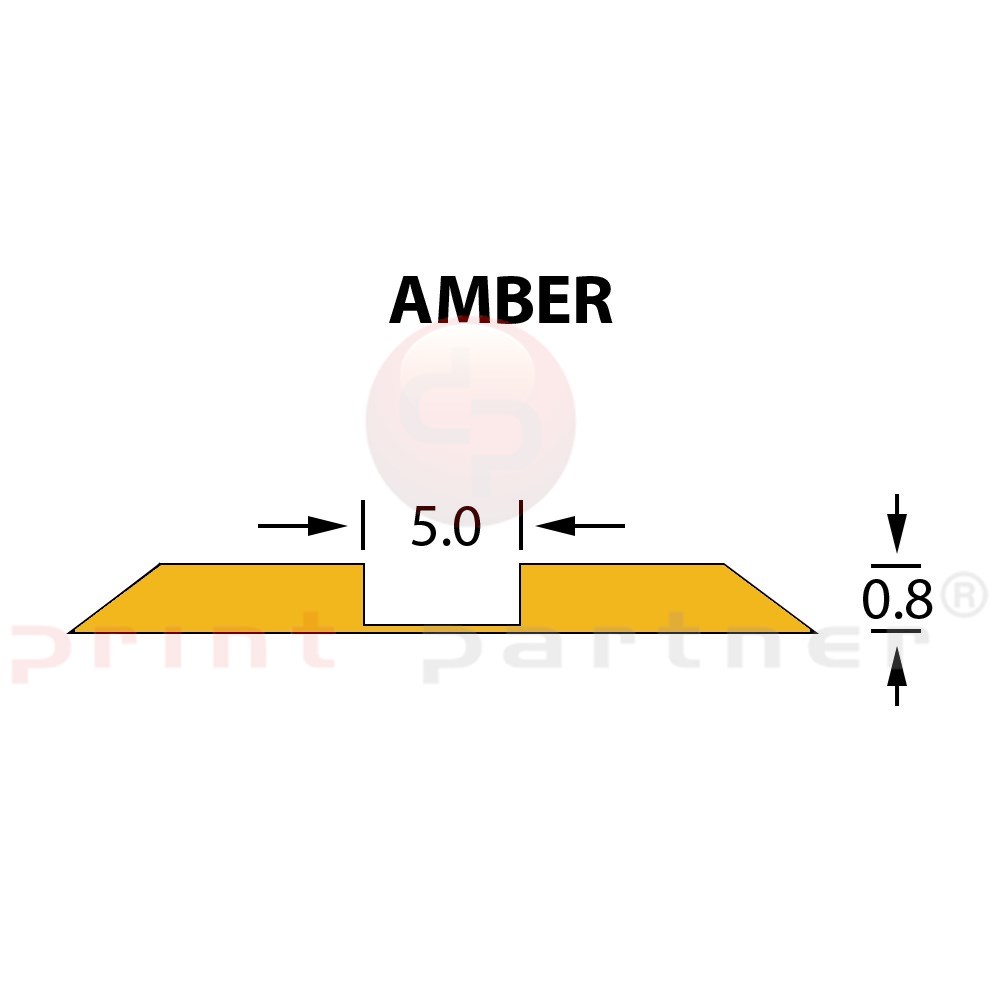 Kanalik standardowy Ultracrease Linear Crease 5,0x0,80mm AMBER -14,7m