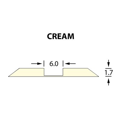 Rillzurichtung Ultracrease Linear Crease 6,0x1,70mm CREAM -14,7m