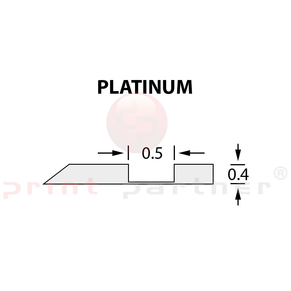 Kanalik Offcentre Crease 0,5x0,40mm PLATINUM -25m