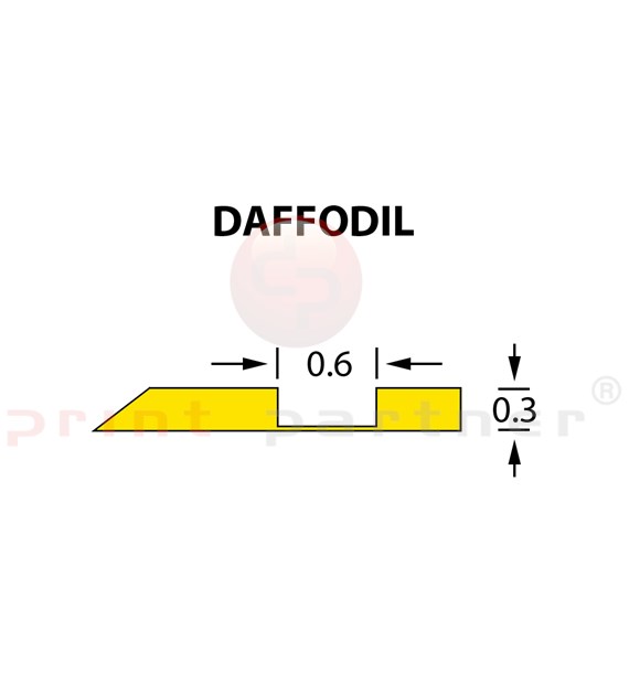 Offcentre Crease Matrix 0,6x0,30mm DAFFODIL -25m