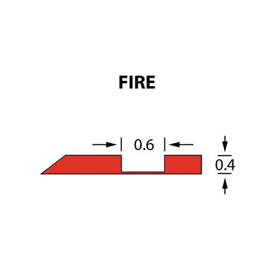 Rillzurichtung Offcentre 0,6x0,40mm FIRE -25m