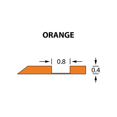 Offcentre Crease Matrix 0,8x0,40mm ORANGE -25m