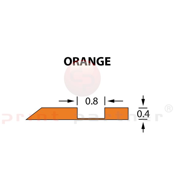 Offcentre Crease Matrix 0,8x0,40mm ORANGE -25m