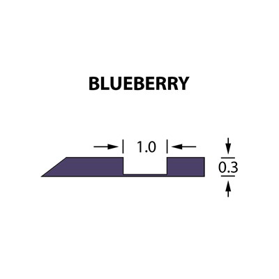 Rillzurichtung Offcentre 1,0x0,30mm BLUEBERRY -25m