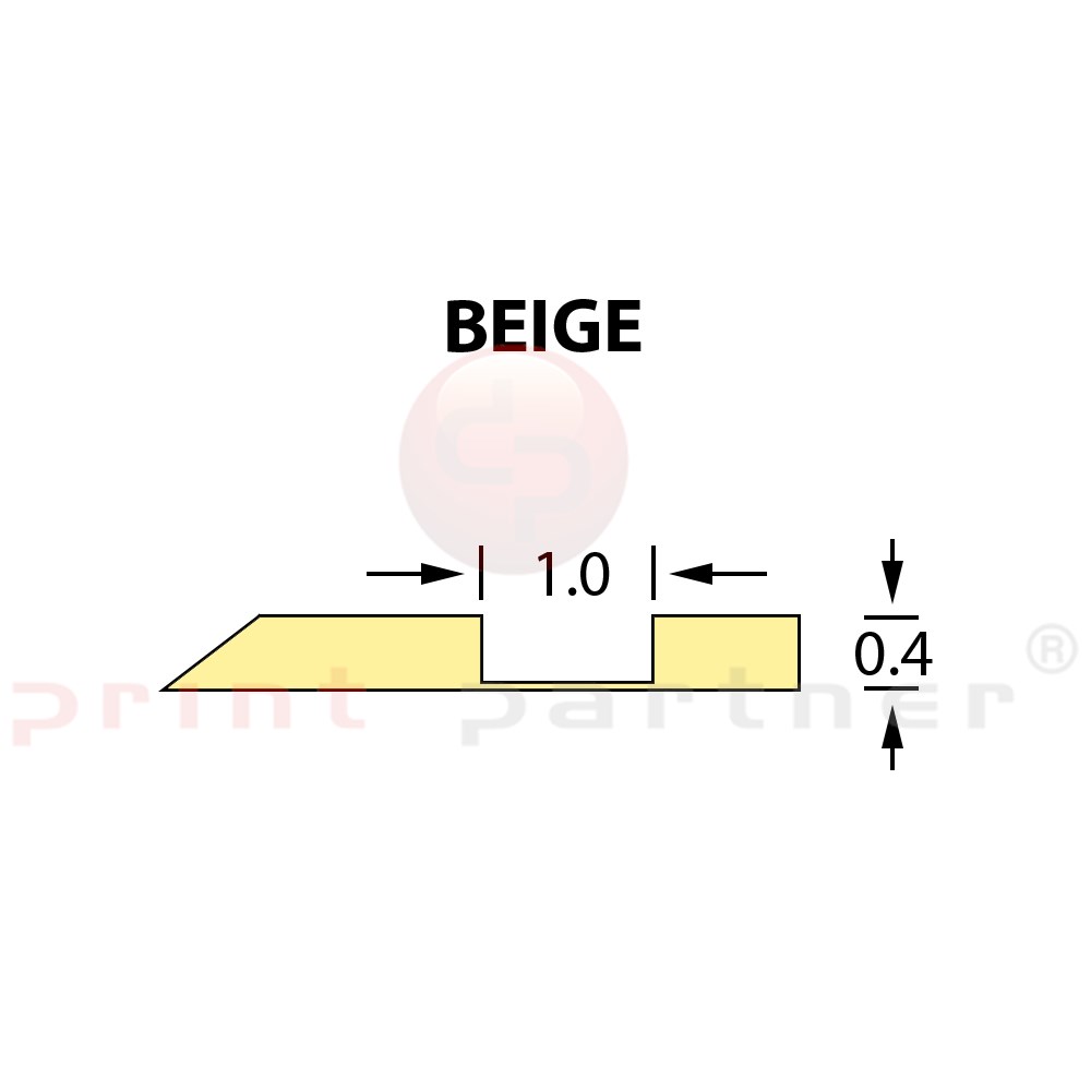 Rillzurichtung Offcentre 1,0x0,40mm BEIGE -25m