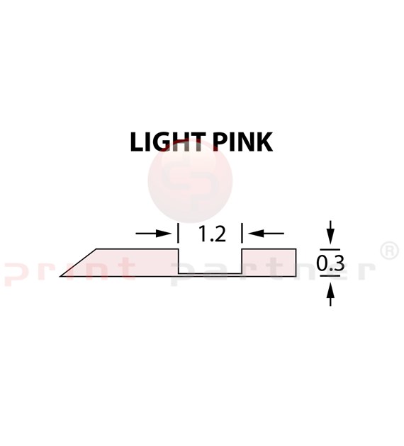 Offcentre Crease Matrix 1,2x0,30mm LIGHT PINK -25m