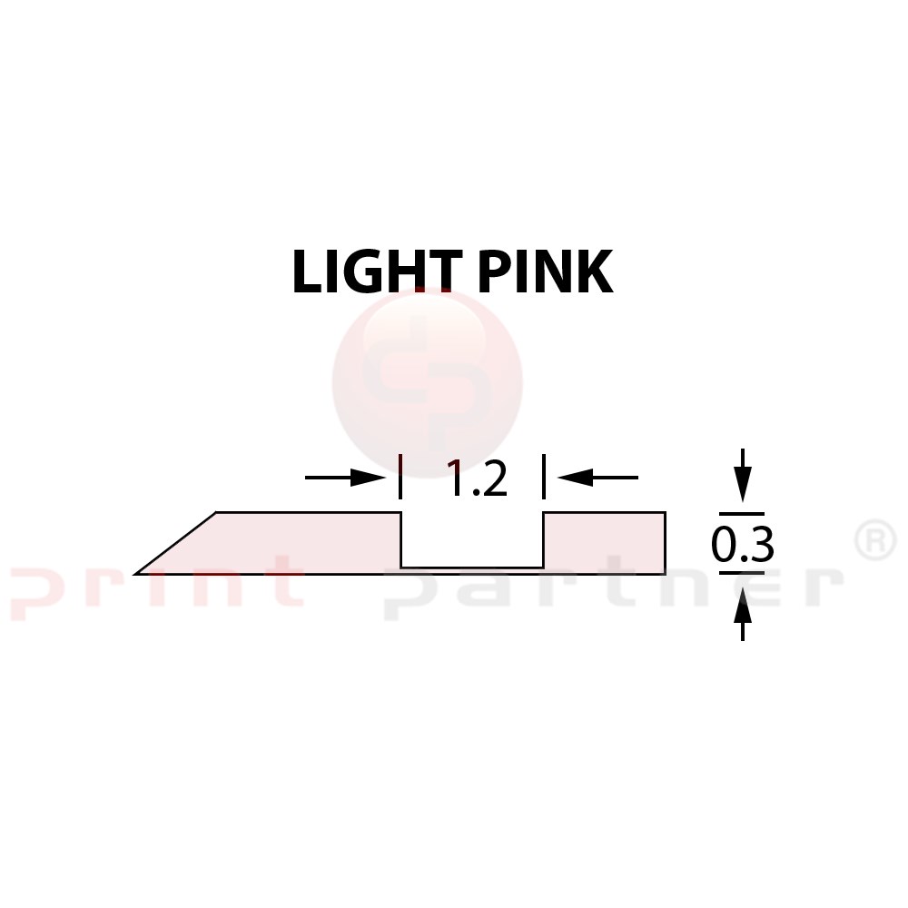 Offcentre Crease Matrix 1,2x0,30mm LIGHT PINK -25m