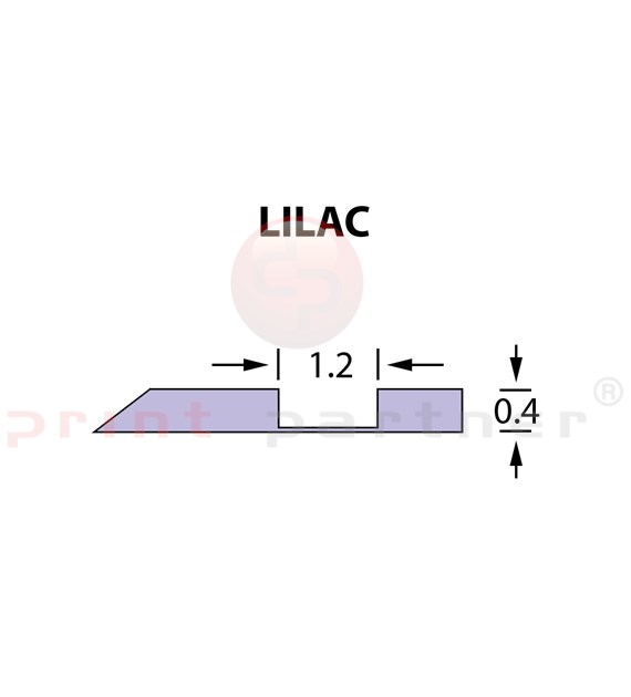 Rillzurichtung Offcentre 1,2x0,40mm LILAC -25m