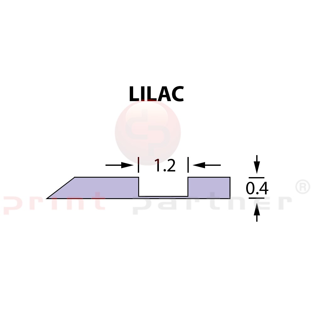 Offcentre Crease Matrix 1,2x0,40mm LILAC -25m
