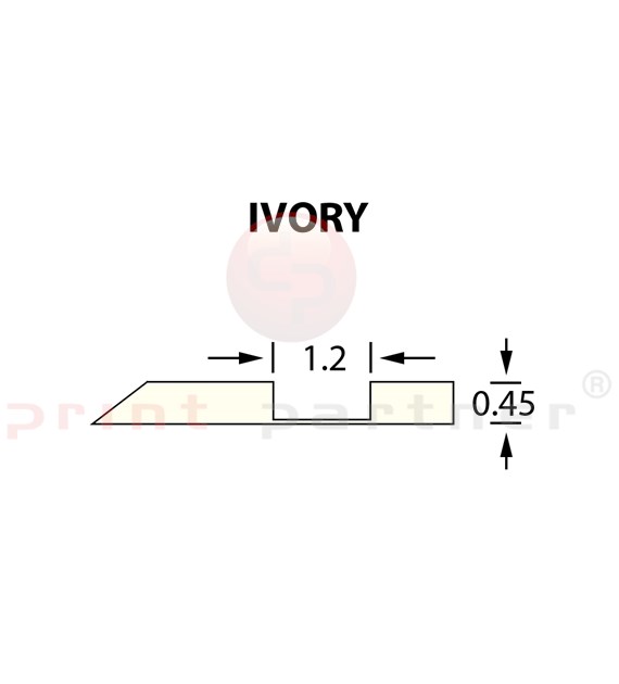 Offcentre Crease Matrix 1,2x0,45mm IVORY -25m