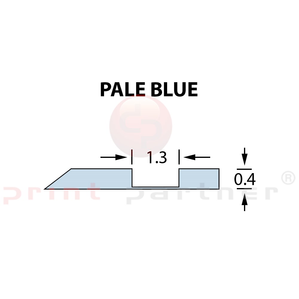 Kanalik Offcentre Crease 1,3x0,40mm PALE BLUE -25m