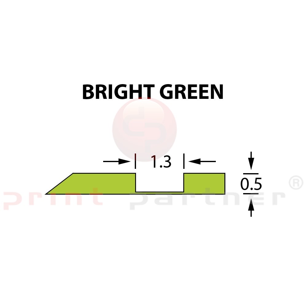 Kanalik Offcentre Crease 1,3x0,50mm BRI. GREEN-25m