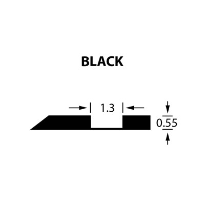 Offcentre Crease Matrix 1,3x0,55mm BLACK -25m