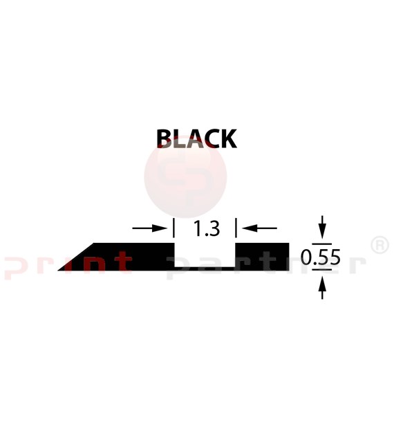 Offcentre Crease Matrix 1,3x0,55mm BLACK -25m