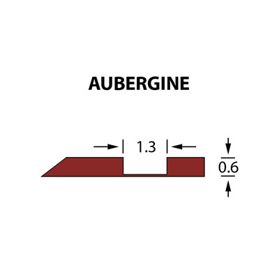 Rillzurichtung Offcentre 1,3x0,60mm AUBERGINE -25m