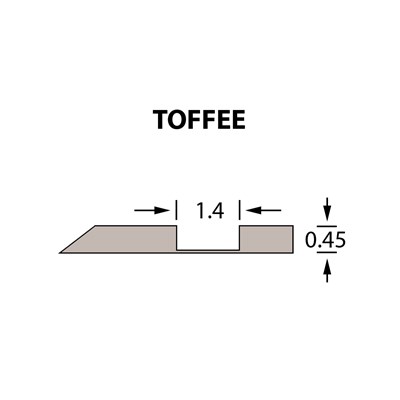 Rillzurichtung Offcentre 1,4x0,45mm TOFFEE -25m