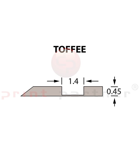 Rillzurichtung Offcentre 1,4x0,45mm TOFFEE -25m
